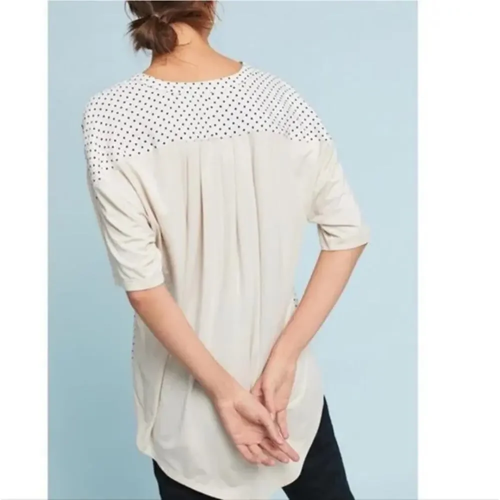 Porridge By Anthropologie Top Small Polka Dot Alexa Tunic - Picture 2 of 11